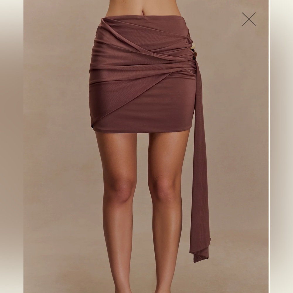 Meshki “Alicent” Slinky Beaded Mini Skirt NWT size S